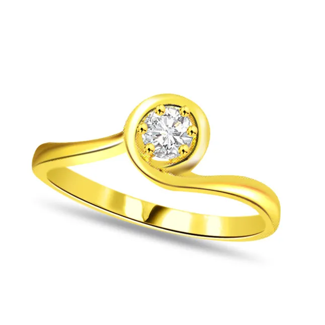 Real Diamond Solitaire Gold Ring (SDR475)