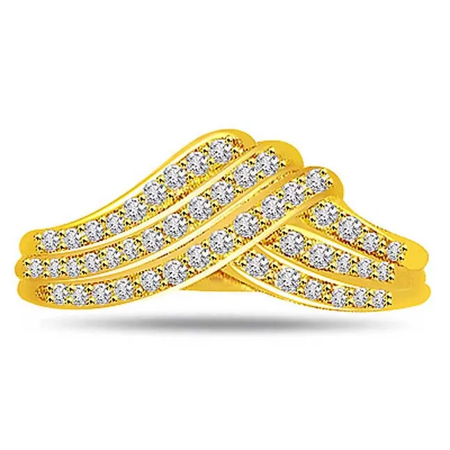 Designer Real Diamond Gold Ring (SDR477)