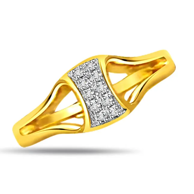 Trendy Real Diamond 18kt Ring (SDR496)