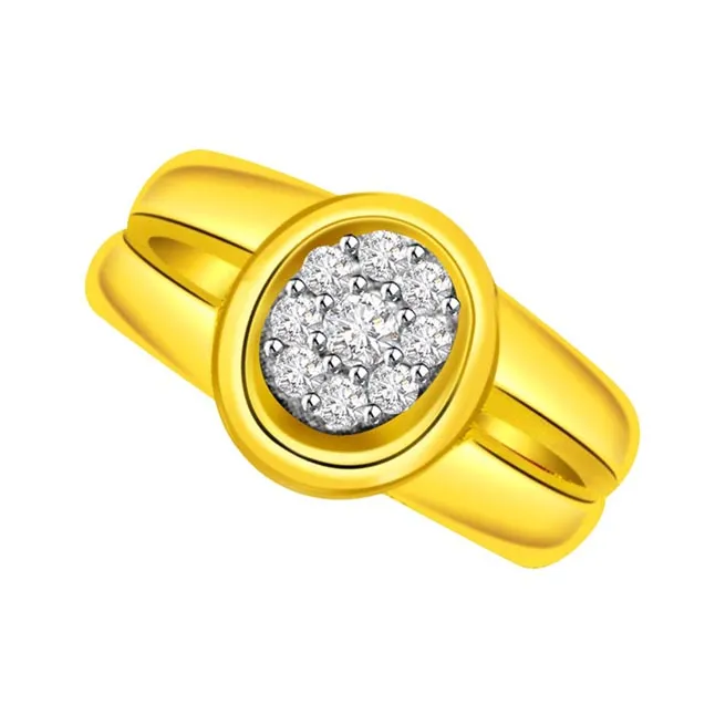 Classic Real Diamond Gold  Ring (SDR501)