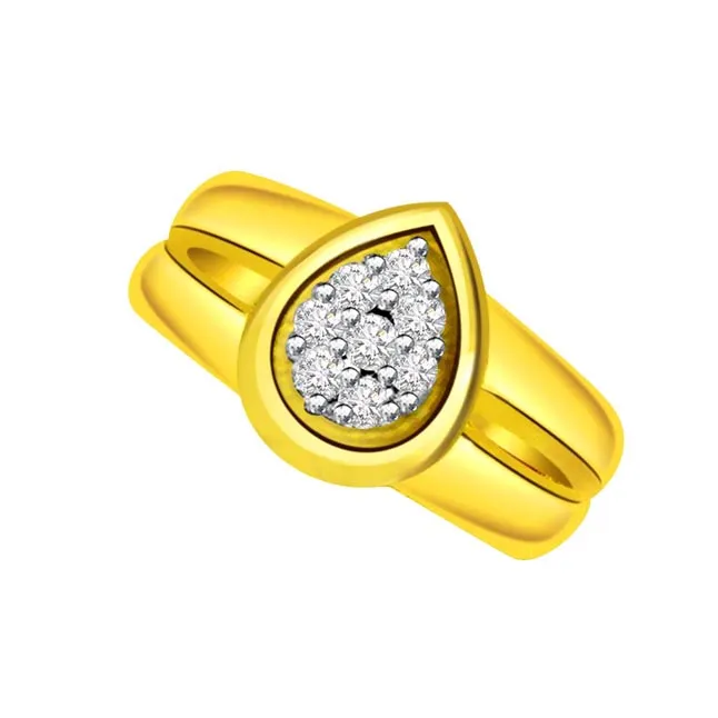 Classic Real Diamond Gold  Ring (SDR506)