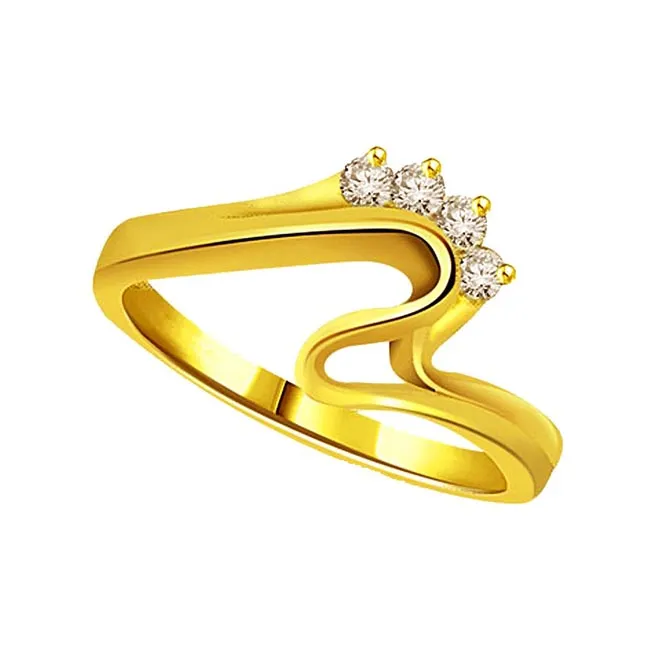 Classic Real Diamond Gold Ring (SDR507)