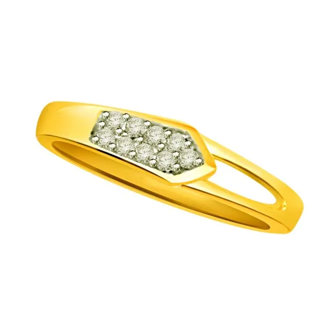 Designer Real Diamond Gold Ring (SDR509)