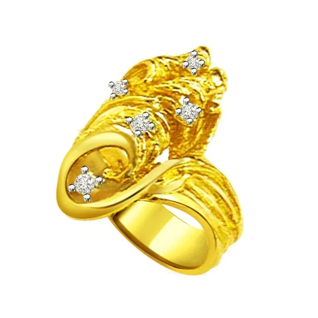 Classic Real Diamond Gold Ring (SDR521)