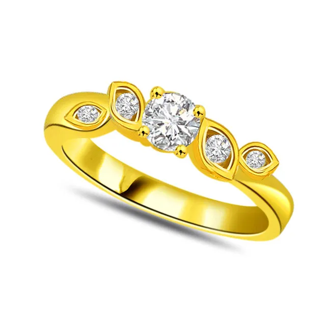 Designer Real Diamond Gold Ring (SDR539)