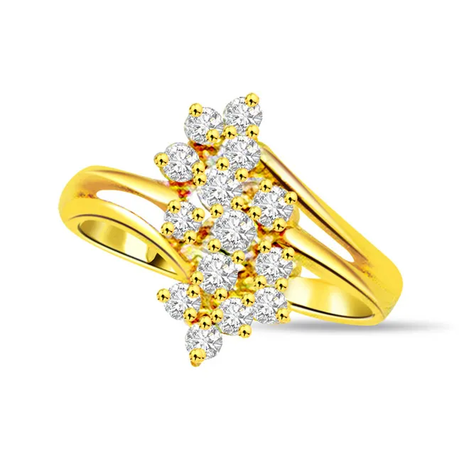 Designer Real Diamond Gold Ring (SDR541)