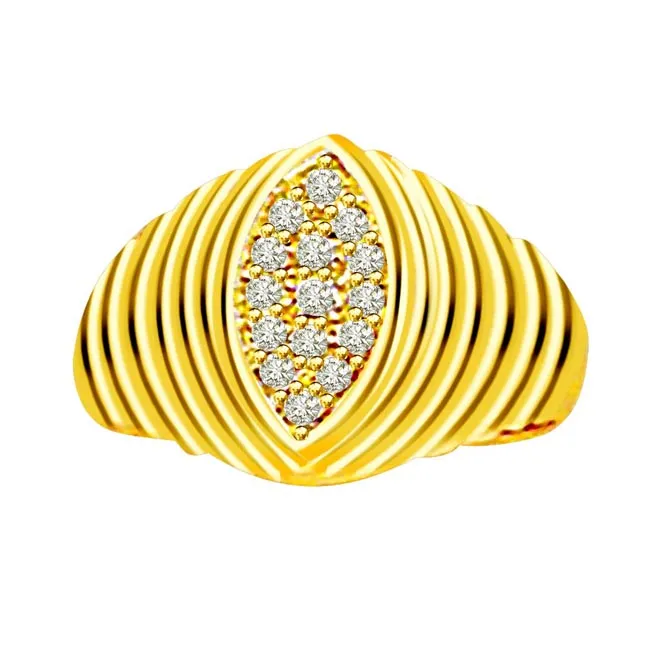 Trendy Real Diamond 18kt Ring (SDR543)