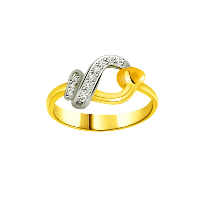 Designer Diamond Gold rings SDR559 -White Yellow Gold rings
