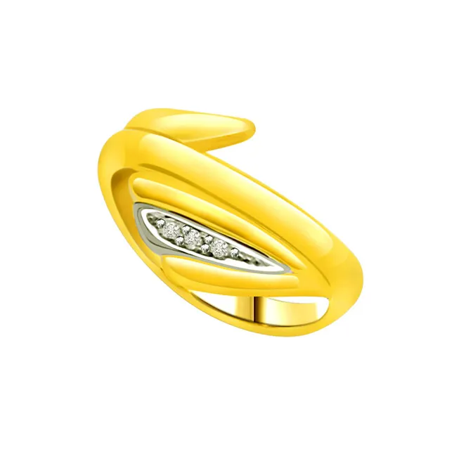 Two-Tone Real Diamond Gold Ring (SDR560)
