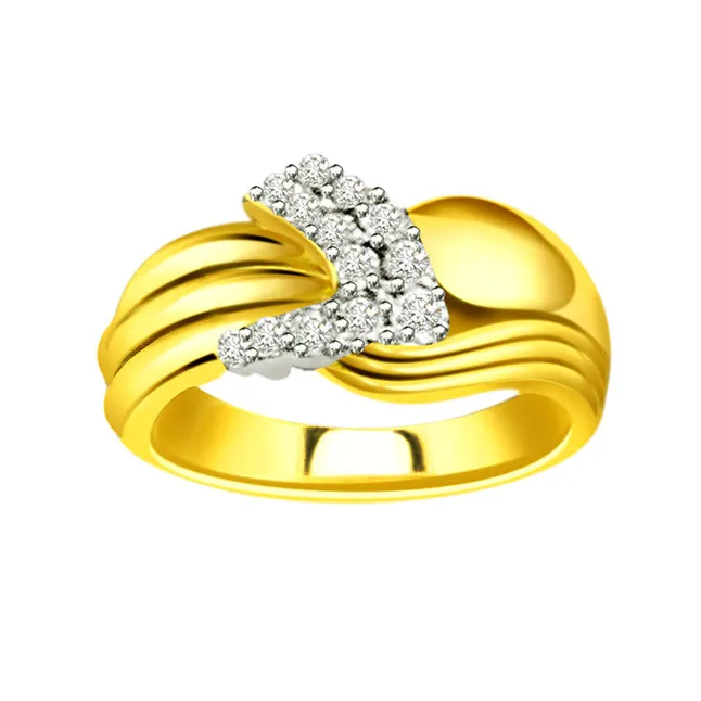 Designer Real Diamond Gold Ring (SDR572)