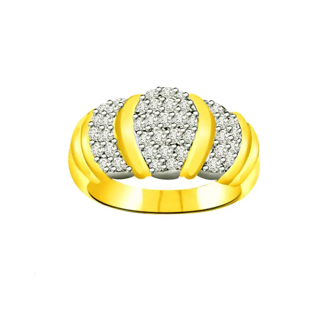 Trendy Real Diamond Gold Ring (SDR574)