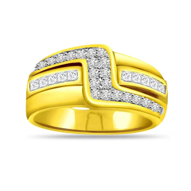 Classic Real Diamond Gold Ring (SDR579)