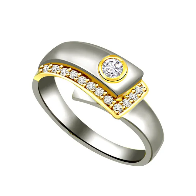 Trendy Real Diamond Gold Ring (SDR590)