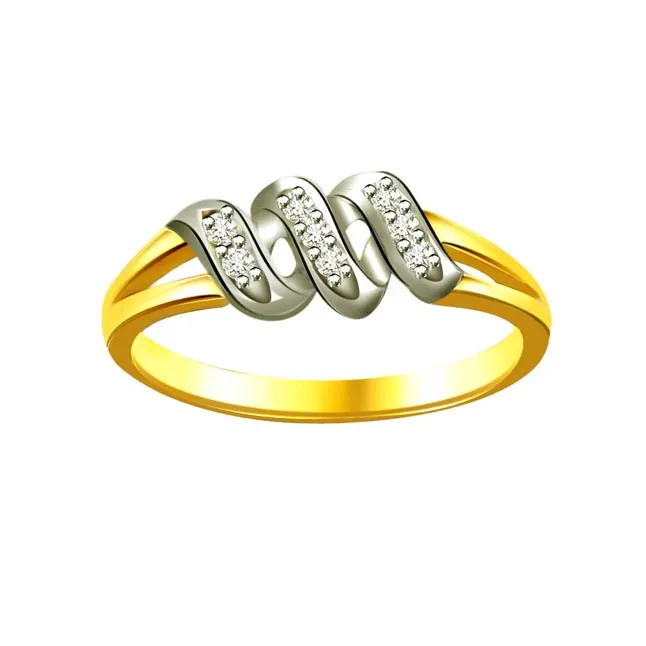 Classic Diamond Gold rings SDR604 -White Yellow Gold rings