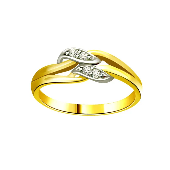 Classic Diamond Gold rings SDR620 -White Yellow Gold rings