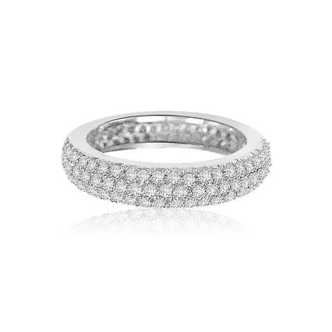 Pave Anniversary Band - Real Diamond Ring (SDR63)