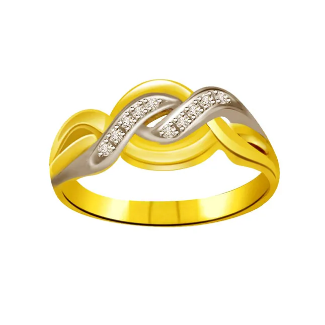 Two-Tone Real Diamond Ring (SDR670)