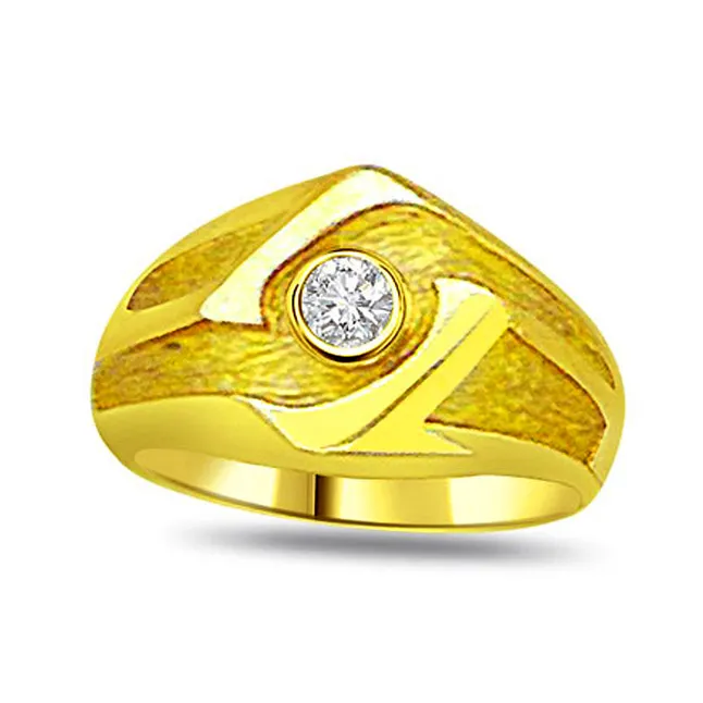 0.08 cts Diamond Men's rings -Solitaire rings