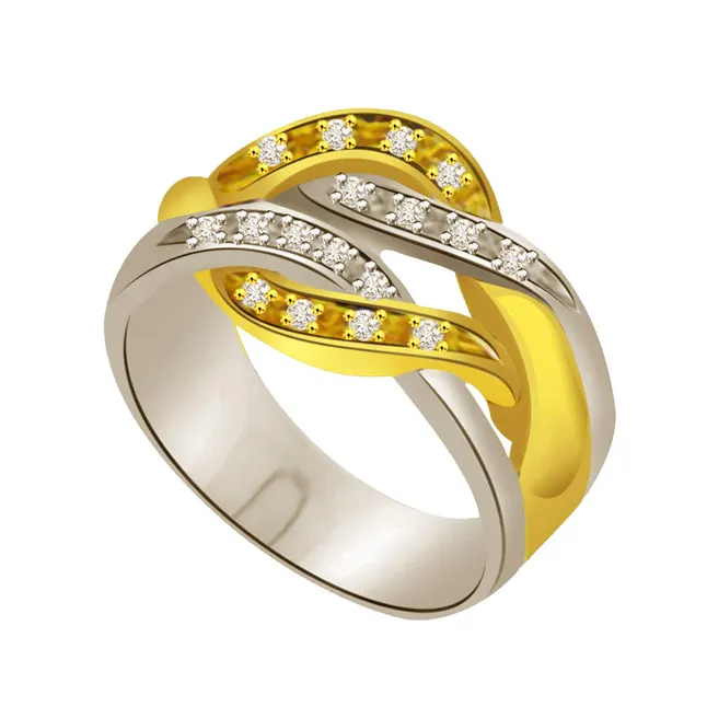 Two-Tone Real Diamond Ring (SDR685)