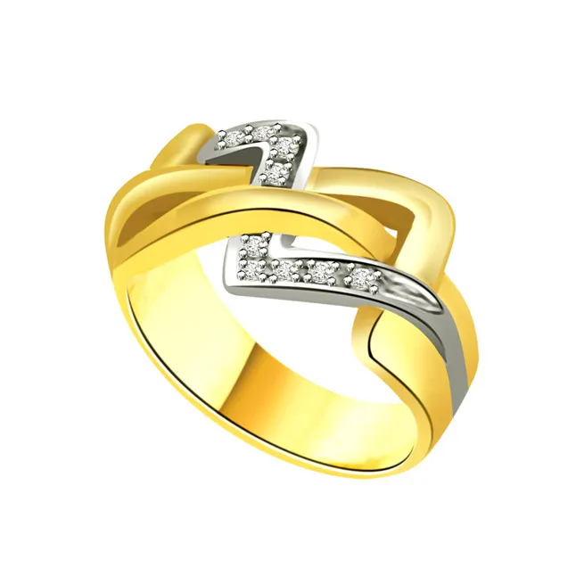 Two-Tone Real Diamond Ring (SDR687)