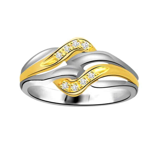 Two-Tone Real Diamond Ring (SDR697)
