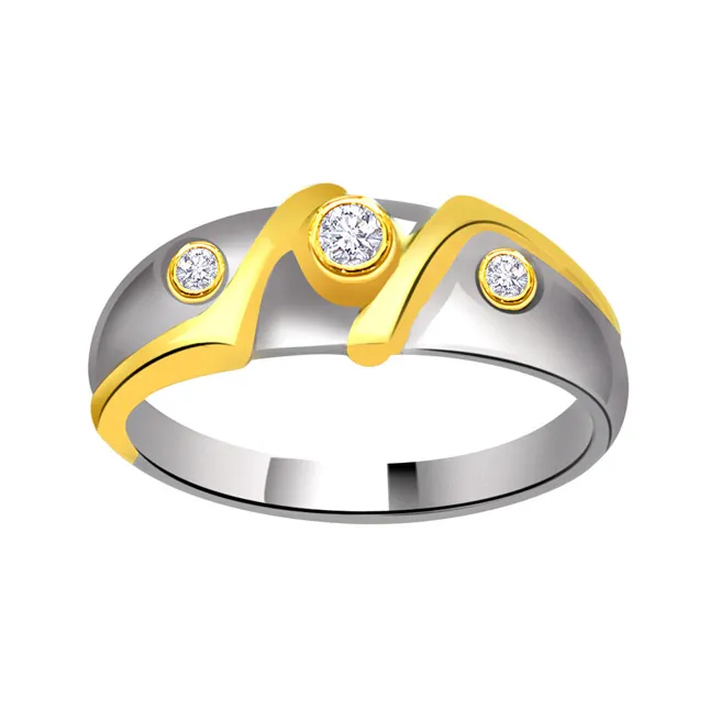 Two-Tone Real Diamond Ring (SDR719)