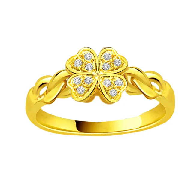 Flower Shape Real Diamond Ring (SDR724)