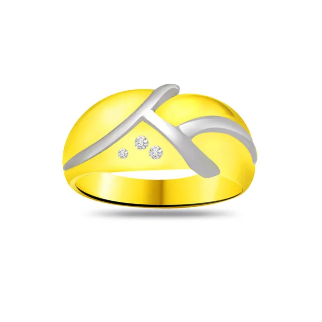 Trendy Real Diamond Gold Ring (SDR727)