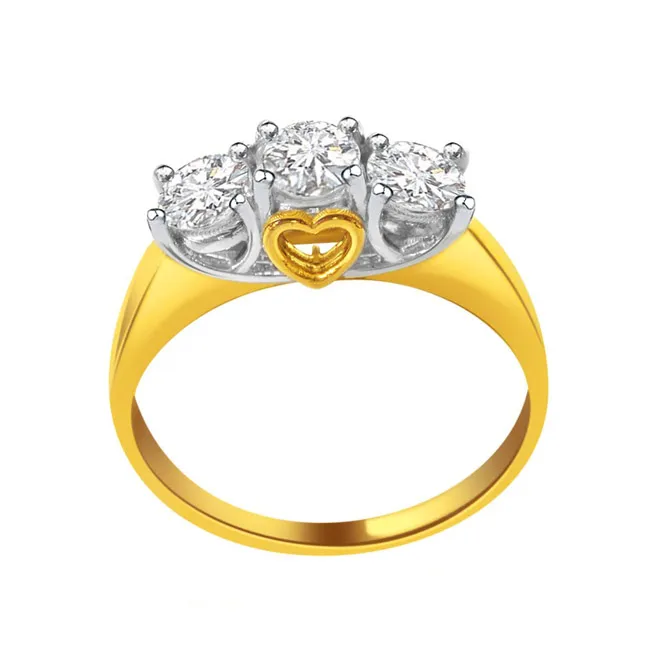 Poetic Beauty - Real 3 Diamond Ring (SDR74)