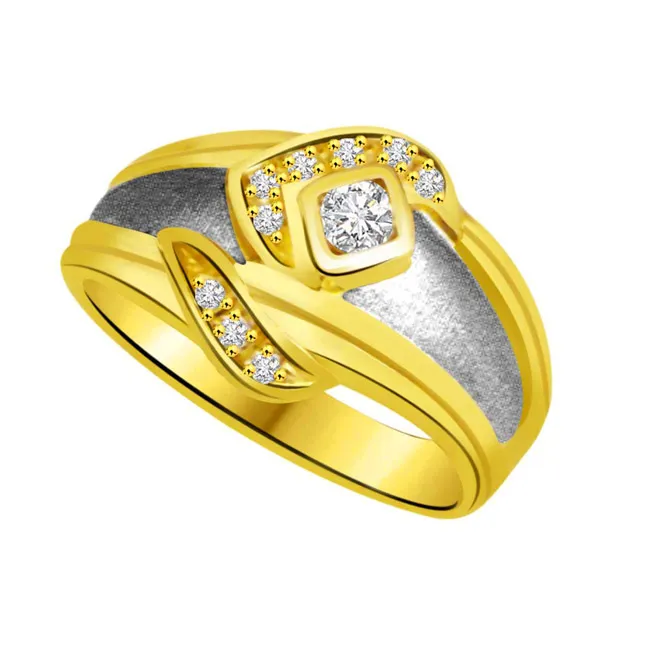 Trendy Real Diamond Gold Ring (SDR741)