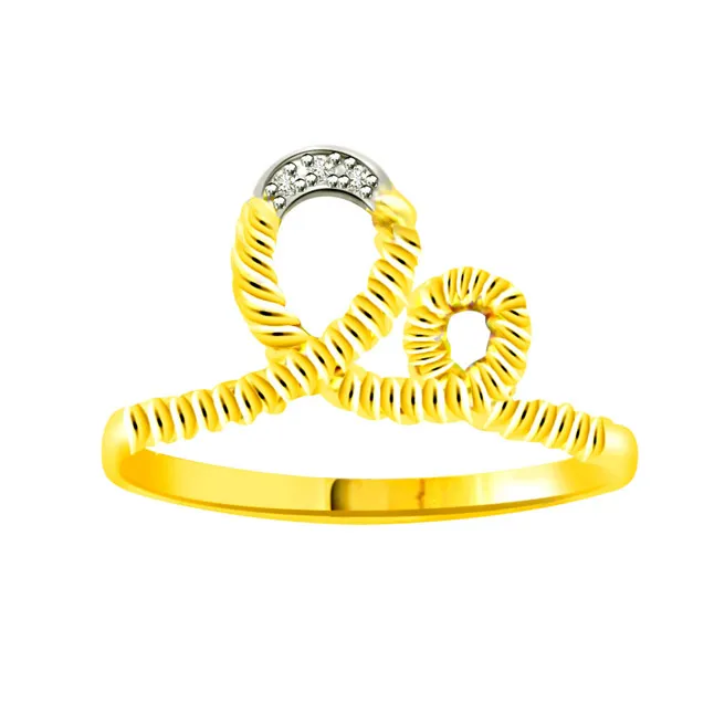 3 Real Diamond 18kt Gold Ring (SDR746)