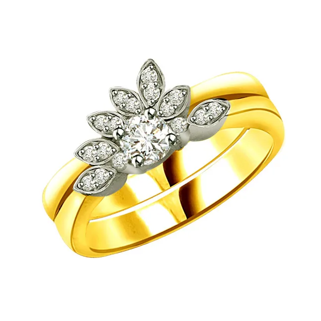 Flower Shape Real Diamond Ring (SDR762)