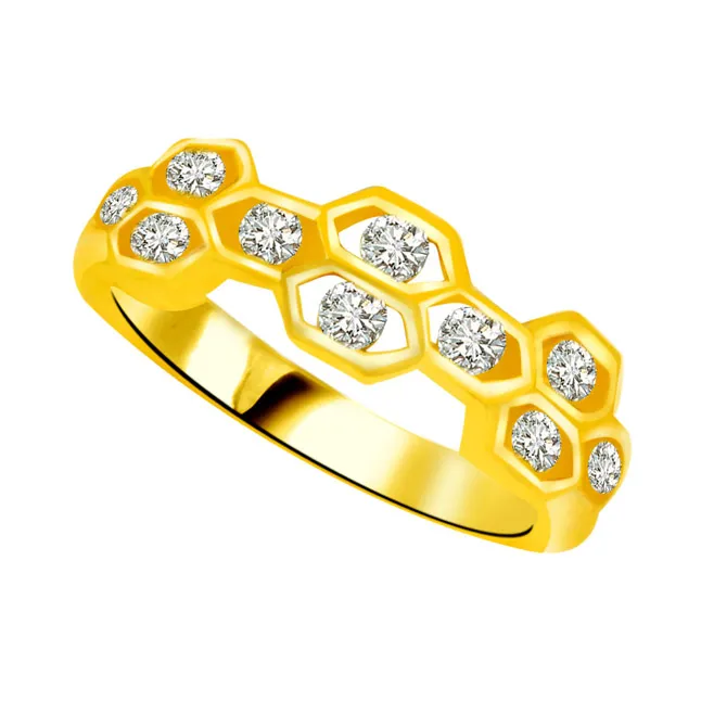 Pretty Real Diamond Gold Ring (SDR768)