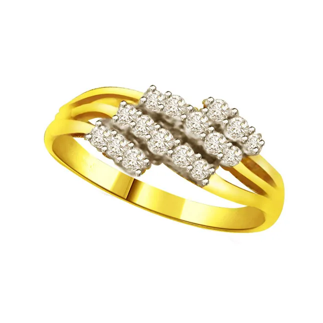 Shimmer Real Diamond Gold Ring (SDR775)