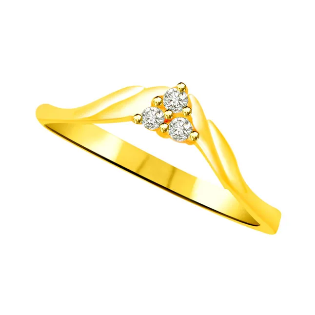 Pretty Diamond Gold rings SDR779 -3 Diamond rings