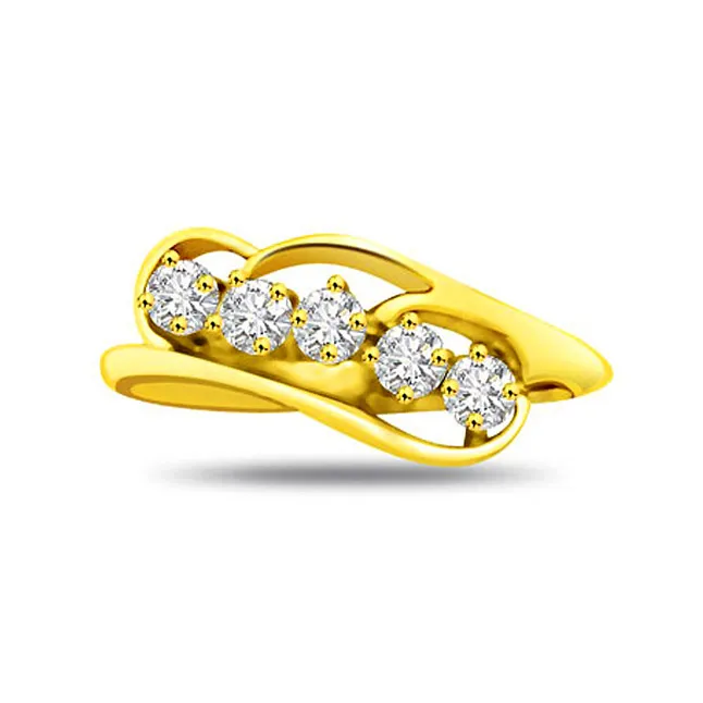 Elegant Diamond Gold rings SDR786