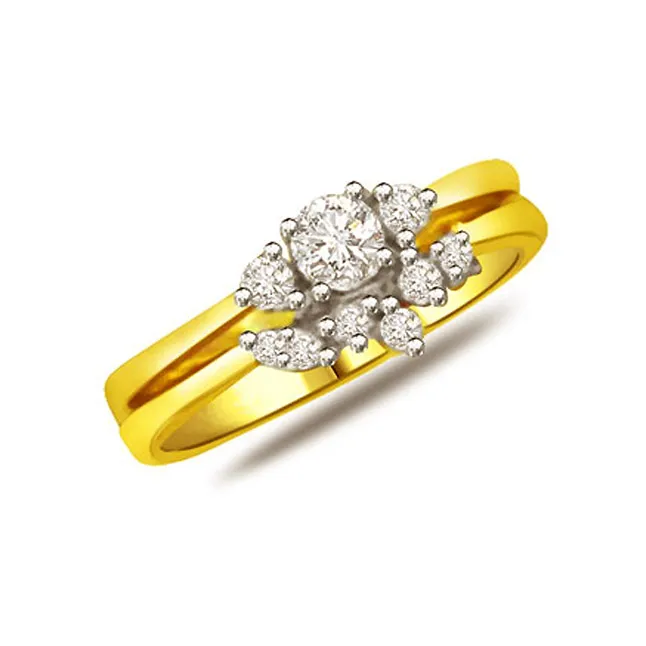 Elegant Real Diamond Gold Ring (SDR788)