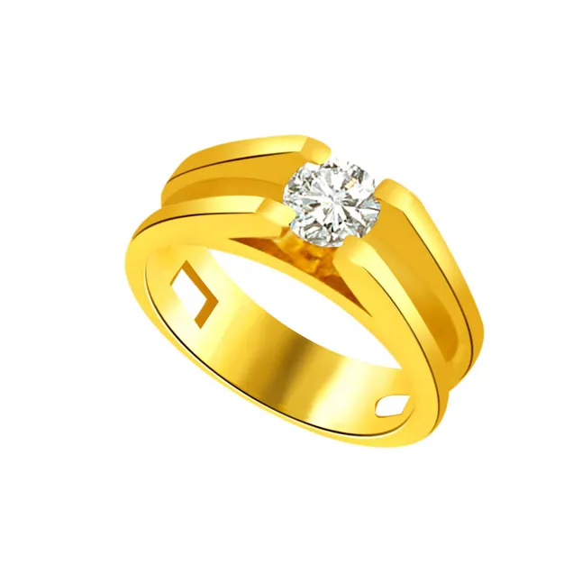 Solitaire Real Diamond Gold Ring (SDR803)