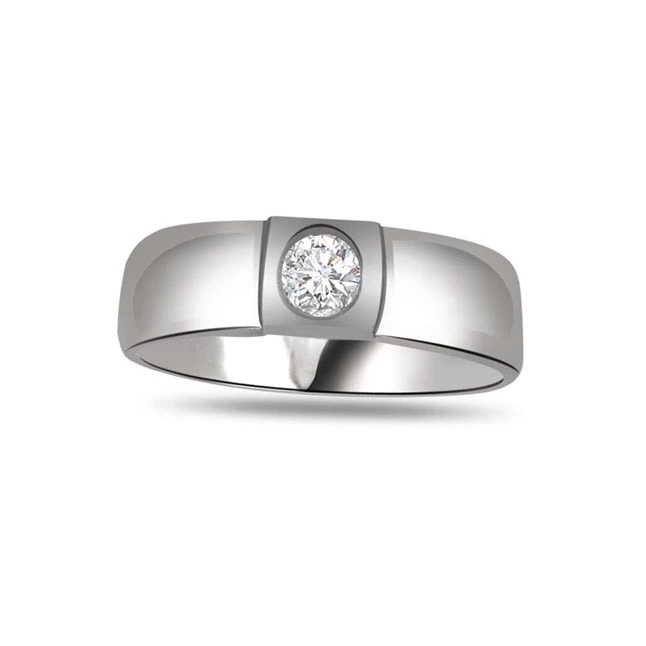 Solitaire Diamond Gold rings SDR891 -White Gold Big Sol