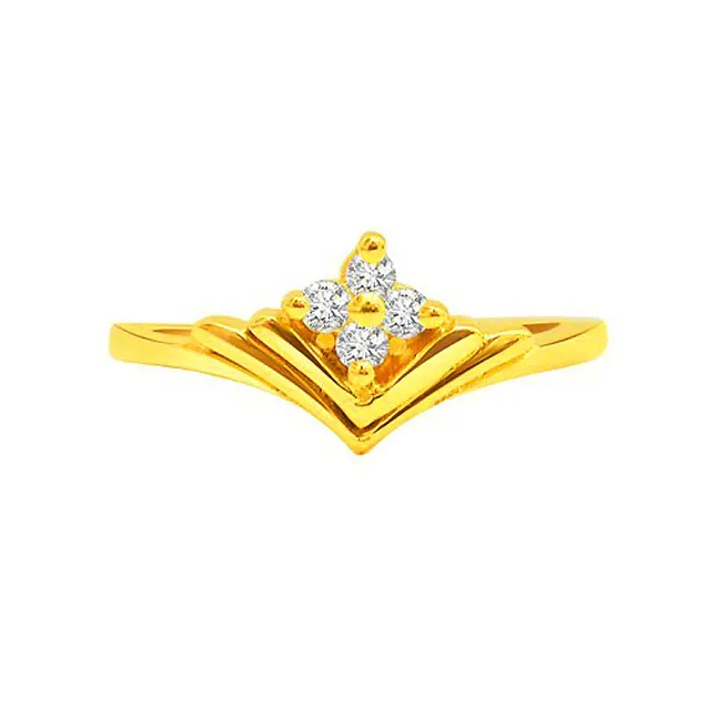 Diamond n Floral Grace - Real Diamond Ring (SDR91)