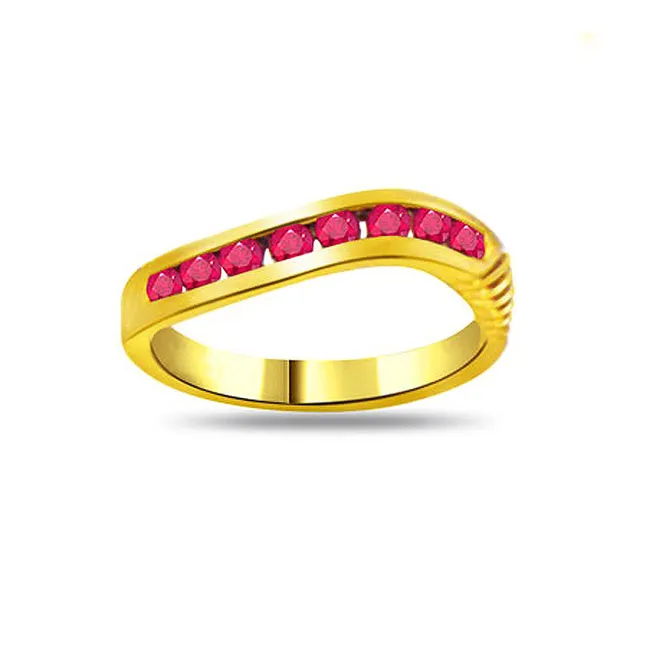 0.25cts Real Red Ruby 18kt Gold Ring (SDR967)