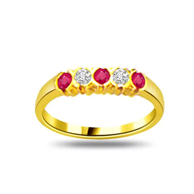 0.08cts Real Diamond & Ruby Ring (SDR970)