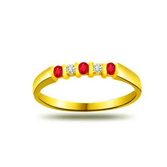 Real Red Ruby & Diamond Ring (SDR973)