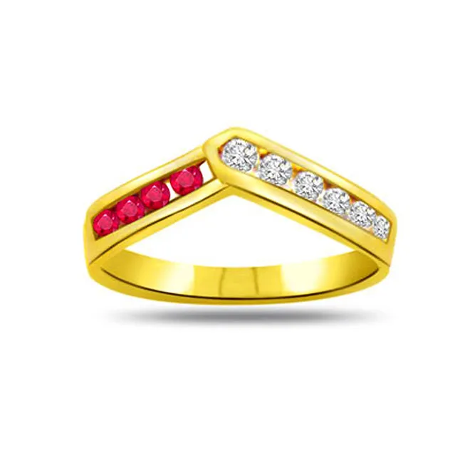 Classic Real Diamond & Ruby Ring (SDR974)