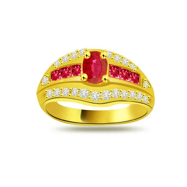 0.22cts Real Diamond & Ruby Ring (SDR976)