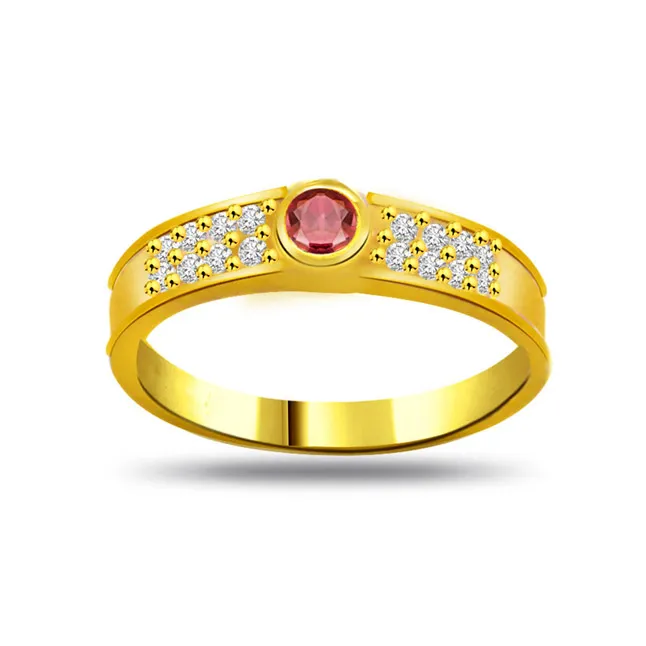 Real Diamond & Ruby Heart Ring (SDR985)