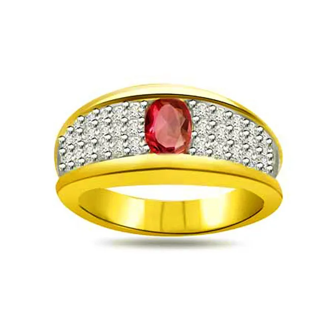Shimmer Real Diamond & Ruby Ring (SDR990)