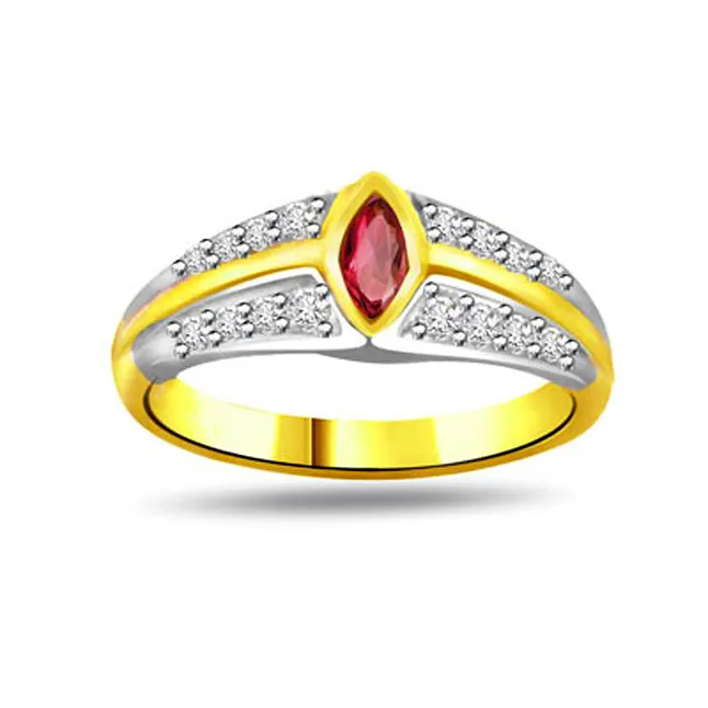 Shimmer Real Diamond & Ruby Ring (SDR993)