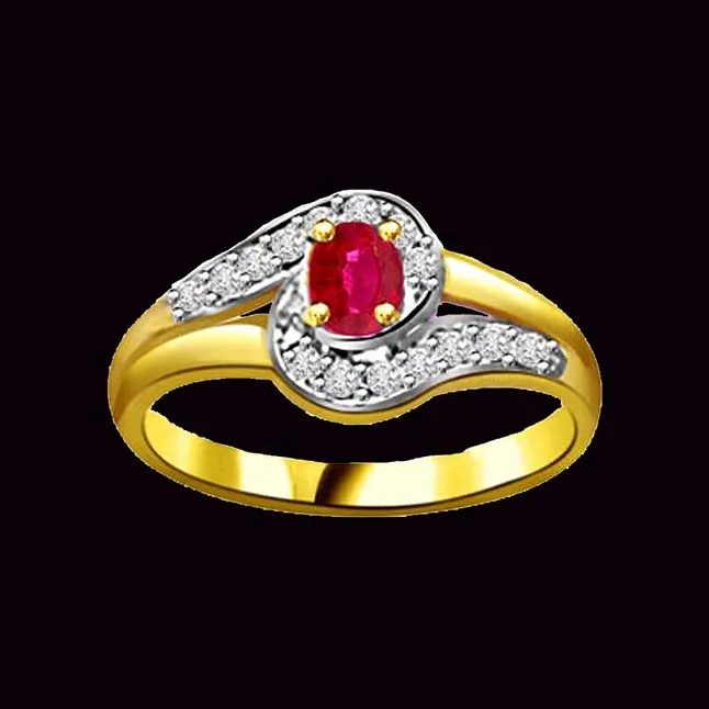 Shimmering Beauty Diamond & Ruby Ring (SDR1002)