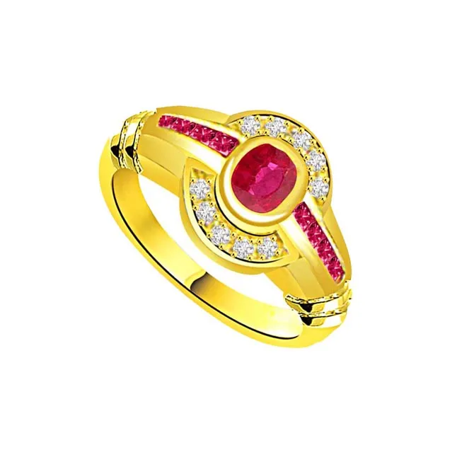 Bridal Status Classic Ruby & Diamond Ring (SDR1007)